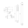 Black 2 Outlet Thermostatic Bath Mixer Shower Set With Hand Shower and Bath Filler Spout - Arissa