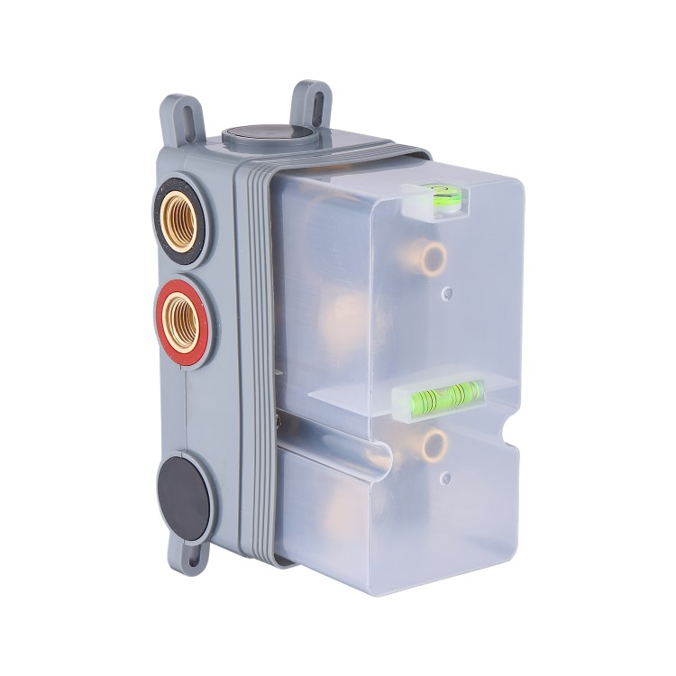 Black 2 Outlet  Wall Mounted Thermostatic Mixer Shower Set with Hand Shower - Arissa