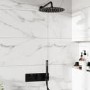 Black 2 Outlet Thermostatic Mixer Shower Set With 250mm Wall Mounted Shower Head and Hand Shower - Arissa