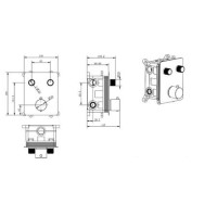 Black 2 Outlet  Wall Mounted Thermostatic Mixer Shower Set with Hand Shower - Vance