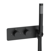 ONLY OPENED - Matt Black 2 outlet with handset - Arissa