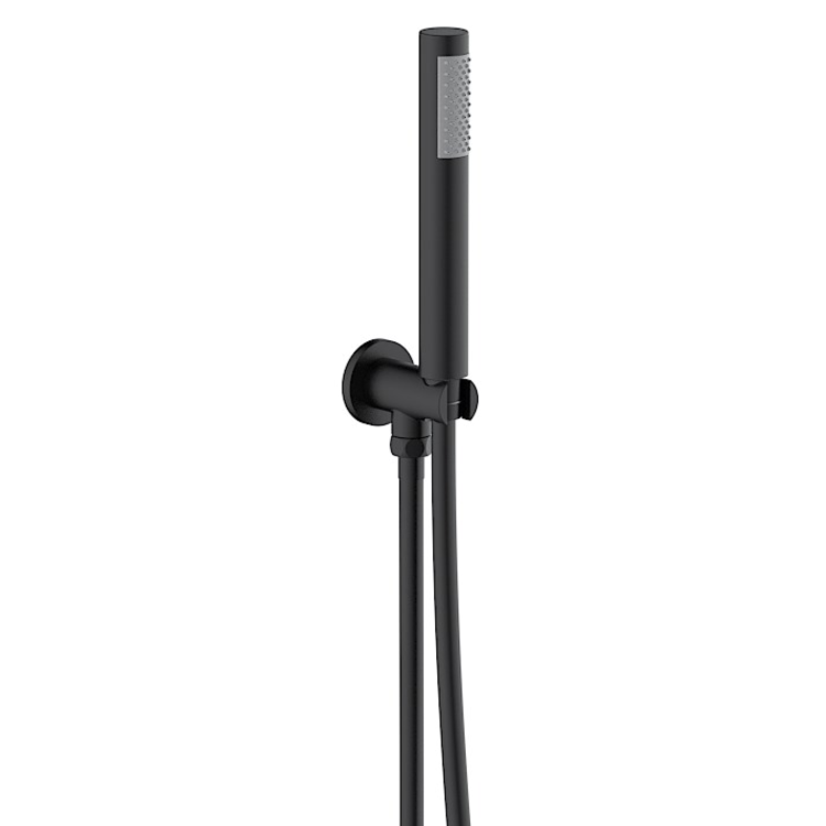 GRADE A1 - Matt Black Hose with Wall Bracket - Arissa