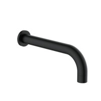 GRADE A1 - Matt Black Wall Mounted Bath Spout - Arissa