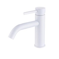 White Mono Basin Mixer Tap - Arissa White Mono Basin Mixer Tap - Arissa