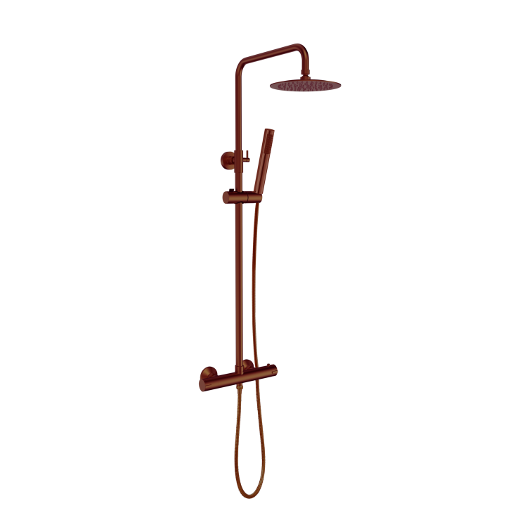 Brushed Bronze Shower & Basin Mixer Tap Set - Arissa