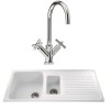White Composite Sink &amp; Twin Lever Tap Pack 