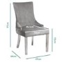 White Oval Dining Table with 6 Silver Buttoned Dining Chairs