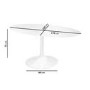 Aura Oval White Gloss Dining Table with 6 Grey Velvet Chairs