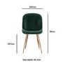 Aura White Round High Gloss Dining Table with 4 Dark Green Velvet Dining Chairs