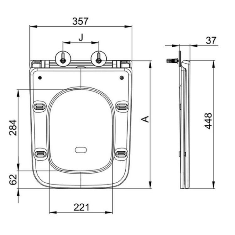 GRADE A1 - Wall Hung Rimless Toilet with Soft Close Seat - Palma
