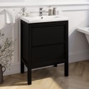 BUN/A1/AVB600/98107 ONLY OPENED - 600mm Avebury Freestanding Drawer Unit Matt Black- Avebury