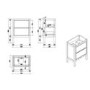 ONLY OPENED - 600mm Avebury Freestanding Drawer Unit Matt Black- Avebury