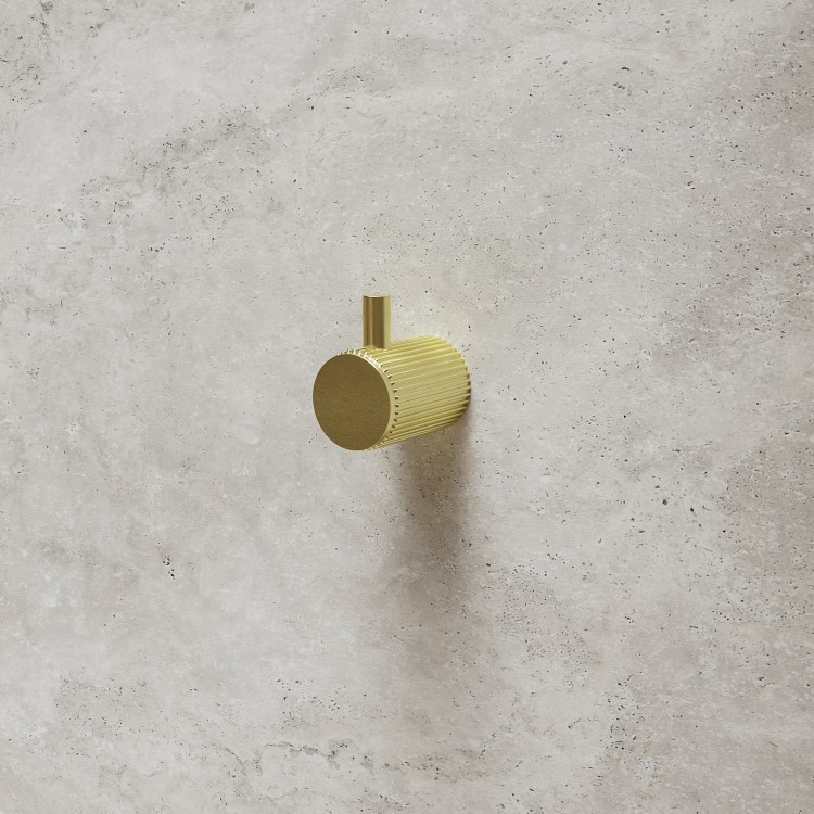 3 Piece Brass Knurled Bathroom Accessory Set - Arissa