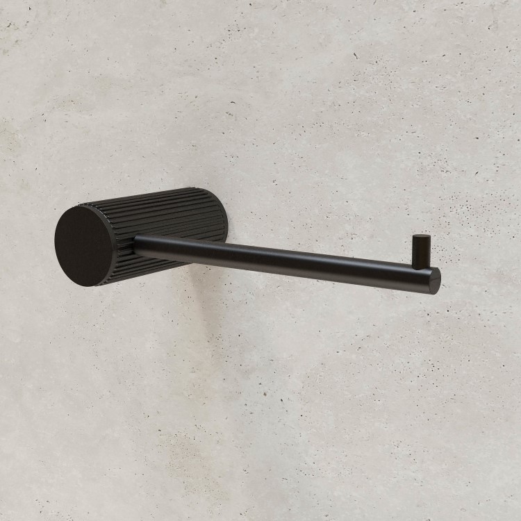 3 Piece Black Knurled Bathroom Accessory Set - Arissa