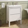 600mm White Freestanding Vanity Unit with Basin - Avebury