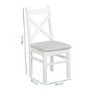White & Oak Extendable Dining Set with 4 White Dining Chairs - Aylesbury