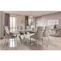 Arianna Grey Marble Dining Set with 200cm Table & 6 Velvet Chairs