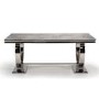 Arianna Grey Marble Dining Set with 200cm Table & 6 Velvet Chairs