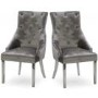 Arianna Grey Marble Dining Set with 200cm Table & 6 Velvet Chairs