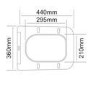 1100mm Beige Left Hand Toilet and Sink Unit with Square Toilet and Chrome Fittings - Bali