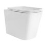 1100mm Green Right Hand Toilet and Sink Unit with Square Toilet and Chrome Fittings - Bali