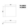 ONLY OPENED - 500mm WC Unit with Worktop- Black- Palma