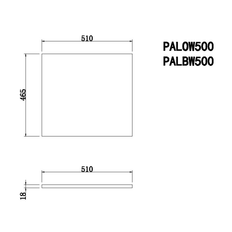 ONLY OPENED - 500mm WC Unit with Worktop- Black- Palma