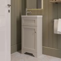 BUN/A1/BAX392BG/99597 ONLY OPENED - 400mm Beige Freestanding Cloakroom Vanity Unit with Basin - Baxenden