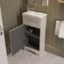 400mm Beige Freestanding Cloakroom Vanity Unit with Basin - Baxenden