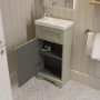 400mm Green Freestanding Cloakroom Vanity Unit with Basin - Baxenden