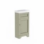 400mm Green Freestanding Cloakroom Vanity Unit with Basin - Baxenden