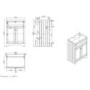 600mm Burgundy Freestanding Vanity Unit with Basin - Baxenden