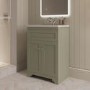 600mm Green Freestanding Vanity Unit with Basin – Baxenden
