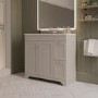 900mm Beige Freestanding Vanity Unit with Basin – Baxenden