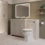 1400mm Beige Toilet and Sink Unit with Traditional Toilet – Baxenden