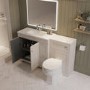 1400mm Beige Toilet and Sink Unit with Traditional Toilet – Baxenden