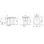 1400mm Burgundy Toilet and Sink Unit with Traditional Toilet - Baxenden