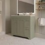 900mm Green Freestanding Vanity Unit with Basin - Baxenden