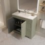 900mm Green Freestanding Vanity Unit with Basin - Baxenden