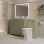 1400mm Green Toilet and Sink Unit with Traditional Toilet - Baxenden