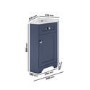 Grade A1 - 580mm Blue Corner Vanity Unit - Baxenden