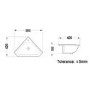 Grade A1 - 580mm Blue Corner Vanity Unit - Baxenden 