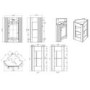 580mm Burgundy Corner Freestanding Cloakroom Vanity Unit with Basin - Baxenden