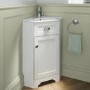 Grade A1 - 580mm White Corner Vanity Unit - Baxenden