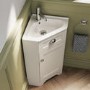 Grade A1 - 580mm White Corner Vanity Unit - Baxenden