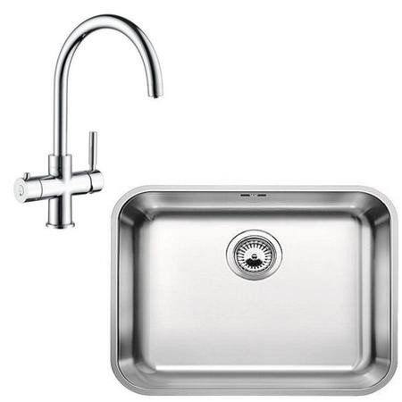 Blanco Stainless Steel 1 Bowl Sink 3 In 1 Boiling Water Tap Pack