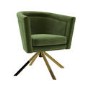 Green Velvet Swivel Dressing Table Chair - Blaire