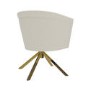 Cream Chenille Swivel Accent Chair - Blaire