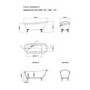 ALMOST PERFECT - Beige Freestanding Single Ended Roll Top Slipper Bath with Black Feet 1615 x 690mm - Bowland