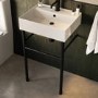 ONLY OPENED - 500mm 1 Tap Hole Basin with Black Wash Stand - Bowen